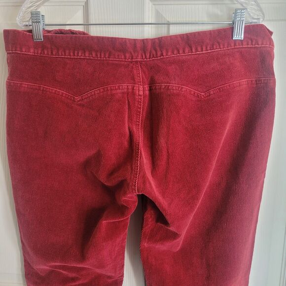 Maryk & Co Vintage Low Rise Corduroy Flare Pants Women 34 X 30 Red Retro Holiday - Picture 6 of 10